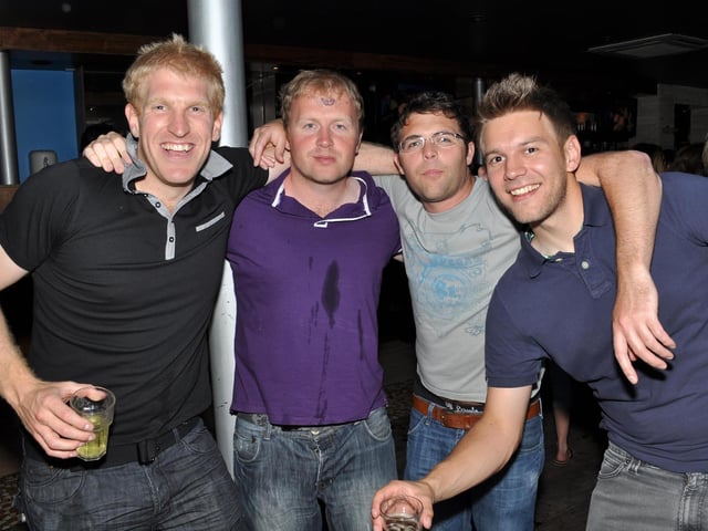 Andrew, Mick, Nick and David party away!