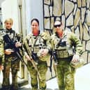 Emmalee Lax, second from left, on tour in Afghanistan in 2016 with three women from the Australia army - Emmalee was attached to them for the tour.