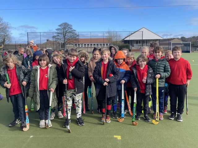 Young hockey players from Fylingdales School.