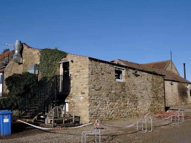 The damage to the rear of the property
