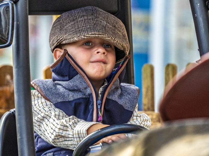Young tractor driver at the wheel! photo: Brian Murfield