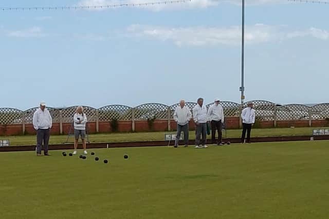 Bridlington Alexandra Bowling Club players in action.
