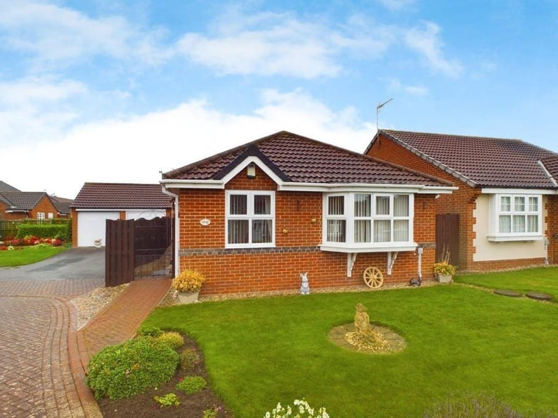 This three bedroom detached bungalow is for sale with Hunters for £265,000.