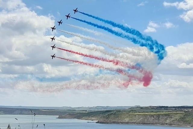 Red Arrows over Scarborough.