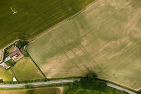 Iron age square barrows near East Lutton. Photo: Historic England