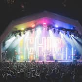 Nile Rodgers and CHIC on stage at Dalby Forest.