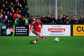 Harry Green fired in the second goal for Boro in their Boxing Day 2-0 win against Darlington. Photos Jack Roberts- Shotbyjsroberts