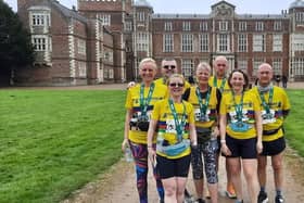 The Scarborough Athletic Club runners line up at the East Yorkshire Half Marathon at Burton Constable