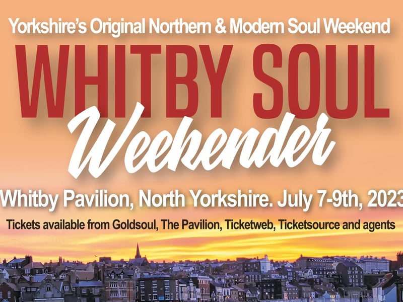Whitby Soul weekend will be taking place at the Whitby Pavillion from July 7- July 9. The weekend will be packed and features the best in Northern Soul, Motown and Modern Soul with the North's best loved DJ's.