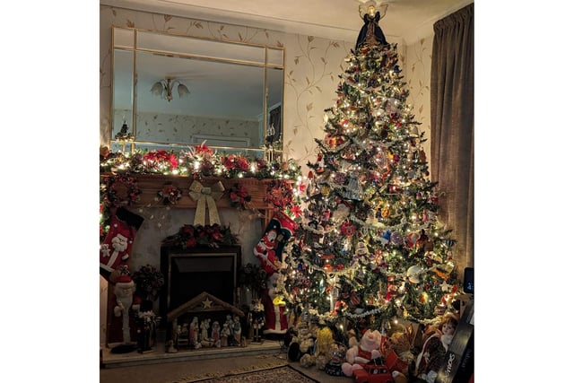 This Scarborough home has some stunning decorations, with the glittering tree covered from head to toe.