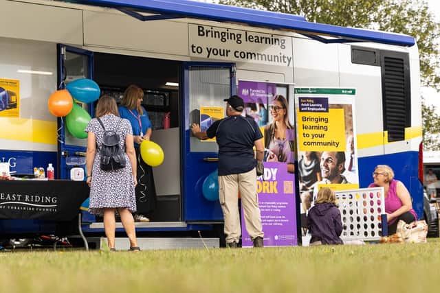 East Riding Adult Learning’s mobile learning centre will be at Sewerby on Wednesday, March 25.