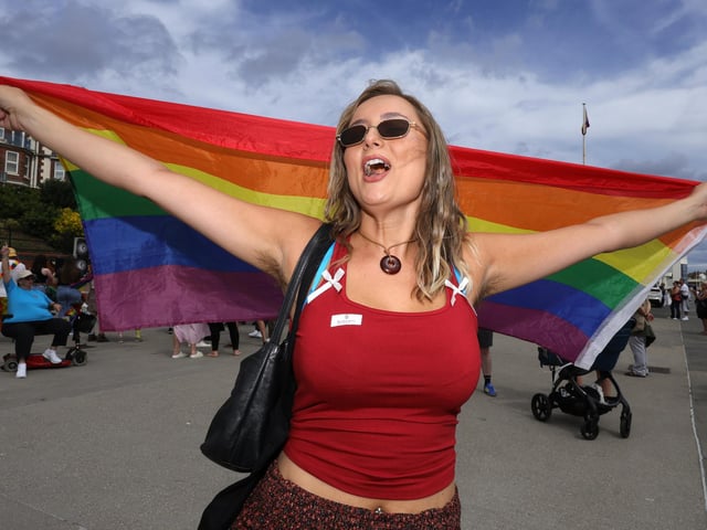 Proudly wearing the pride colours!