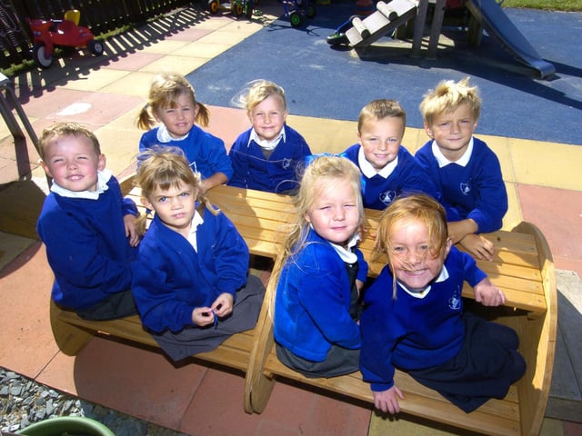 2007. Lythe New starters pictured are Jack McKernon, Lola Wilson, Olivia Coverdale, Megan Simpson, James Turnbull, Harry Coates, Charlotte Wood and Louise Cornforth