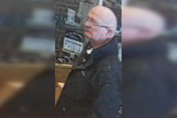 North Yorkshire Police have issued this CCTV image of a man they would like to speak to, following a shop theft in Whitby which happened on February 11.