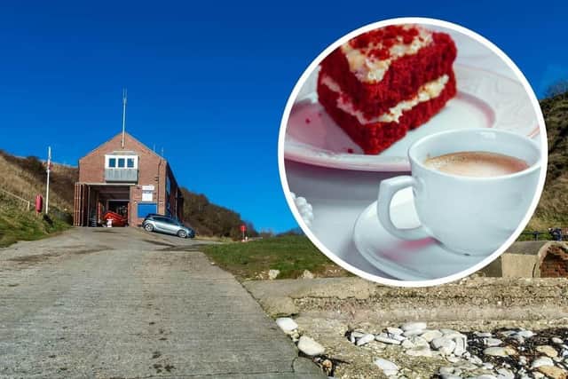 Flamborough RNLI’s lifeboat station will be hosting a cake weekend on July 27 and July 28. Photo: Flamborough RNLI/ Canva.
