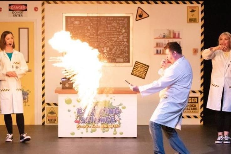 Exciting Science is a new fun-filled educational show taking place on July 29. 
This show will astound and amaze all ages from four years and upwards, as the team put the "Exciting" back into "Science".
With fun and fact filled experiments, audiences will witness the team recreate a volcanic eruption; turn a vacuum cleaner into a missile launcher and more.