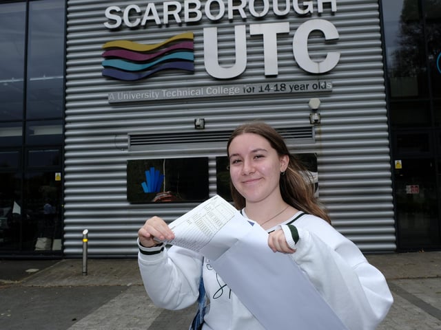 Amelia celebrating her results!