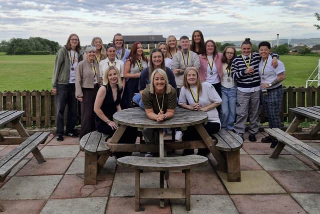 Scarborough Sirens Football Club celebrate their season at the awards evening.