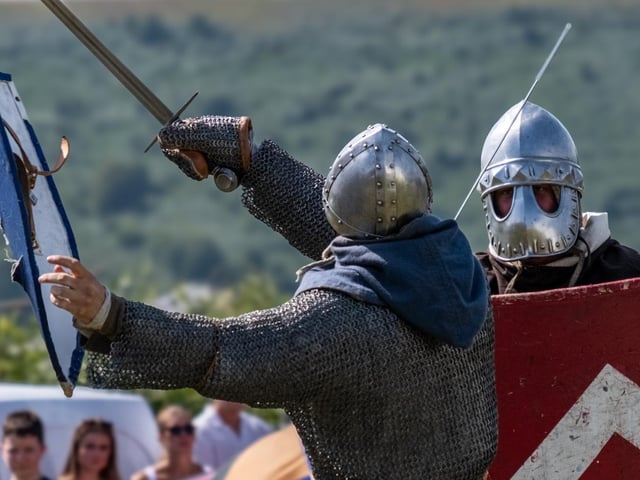 Vanguard historical re-enactment action.