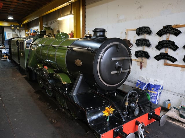 Inside the engine shed