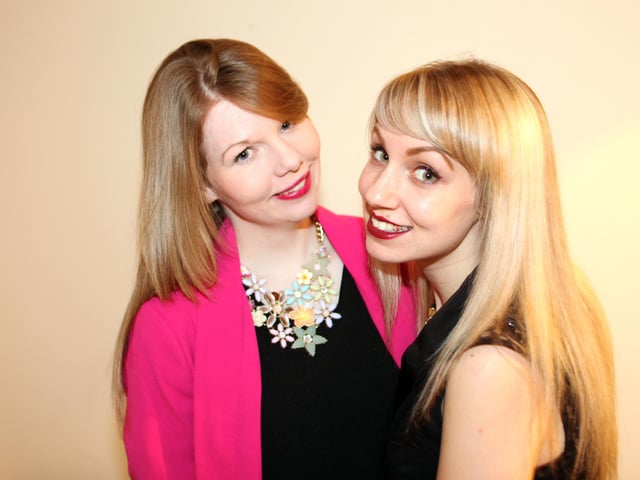 Hannah and Meg ready for their girly night out!