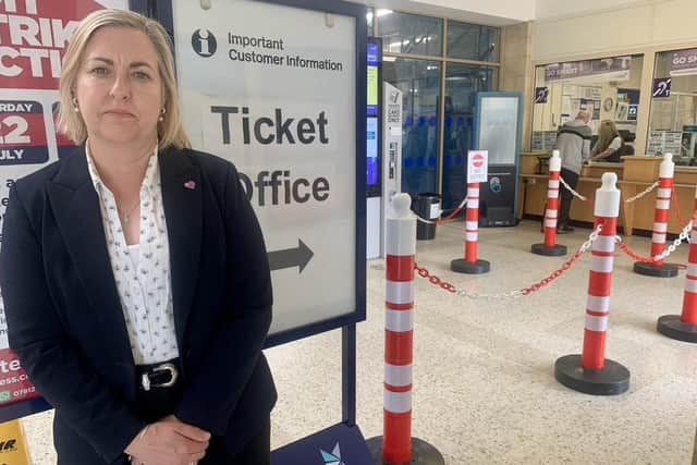 Alison Hume at Scarborough Ticket Office.
LDRS