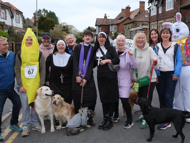 The annual tradition saw hundreds of people (and a number of dogs too) walking through Scalby on Easter Monday.