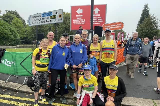 The Scarborough Athletic Club runners line up at the Great North Run no Sunday September 8 2024.