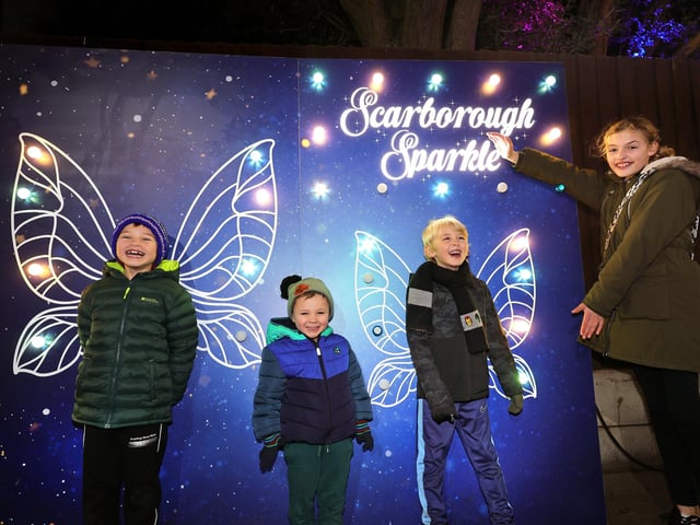 Lighting up faces at Scarborough Sparkle