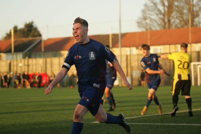 The Bridlington Rovers Pandas skipper celebrates a goal PHOTOS BY TCF PHOTOGRAPHY