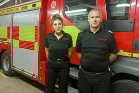 New recruit Amy Cook with Stuart Moss.