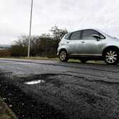 One of the potholes on Field Lane.