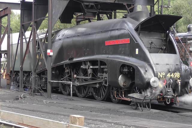 Sir Nigel Gresley on the North York Moors Railway line.