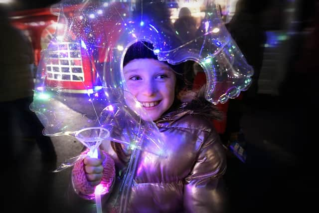 Whitby Christmas lantern parade moves through the town. 
picture: Richard Ponter