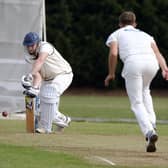 Seamer & Irton batter Archie Graham in defensive mode against Folkton & Flixton PHOTO BY RICHARD PONTER