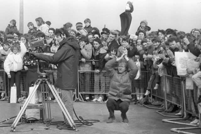 A shot of the crowd which gathered for filming of the Saturday Superstore in Blackpool