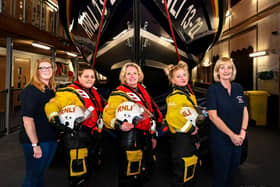 Bridlington RNLI volunteers Anna Needham, Tabatha Craig, Sarah Berrey, Kristina Batalina and Lynn Shaw