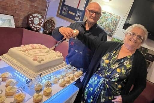 Ray and Brenda Jordan celebrate their diamond wedding anniversary.