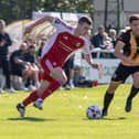Luca Colville was the man of the match and scored for Scarborough Athletic as they earned a 1-1 draw at National League North rivals Leamington. Photo by Rhys O'Callaghan