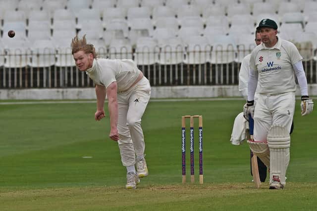 Hayden Williamson took two wickets as Scarborough earned their first win of the season at home to Hornsea. Photo by Simon Dobson