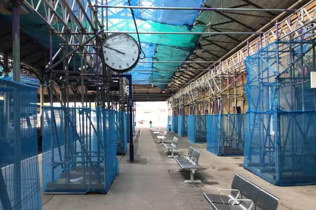 Work to repair the roof at Scarborough Railway Station will begin on Monday, April 7.