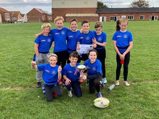Stakesby Primary Academy Tag Rugby team - first place