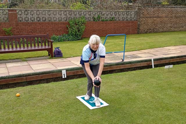 Bridlington Alexandra BC bowls action.