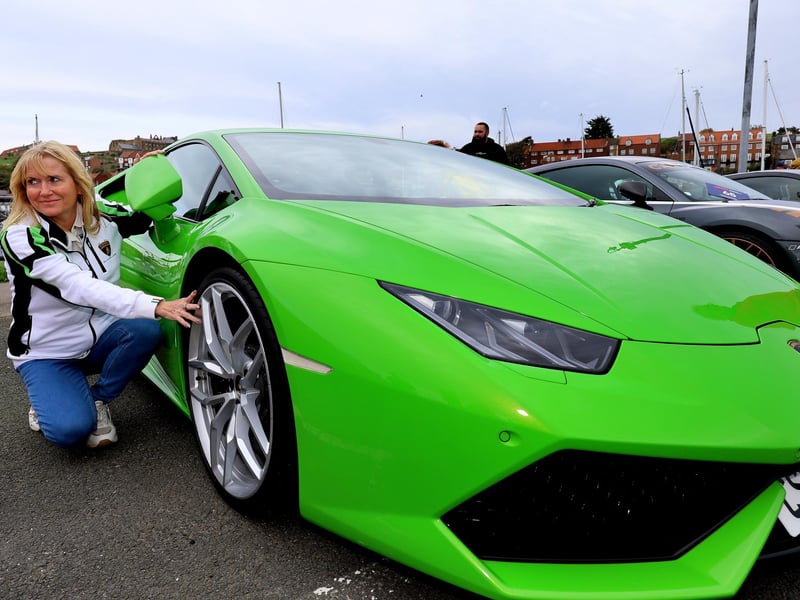 Angela Russell with her car.
picture: Richard Ponter