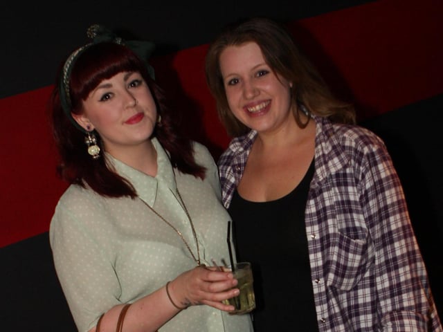 Alex and Leigh having a great time in Blue Lounge