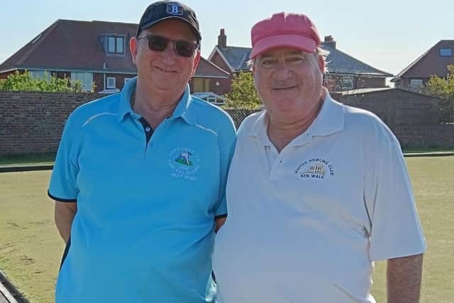 Billy Holdsworth, left, defeated Kenny Wale in a thrilling Whitby Over-60s Singles Merit final.