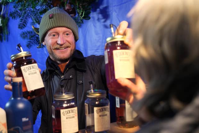 Festive goodies for sale at Whitby Christmas Festival. photo: Richard Ponter