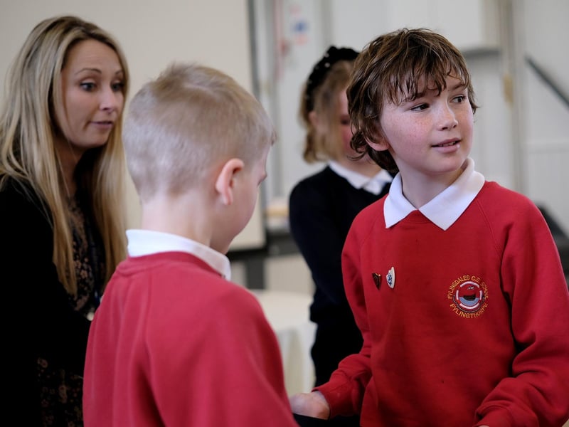 Pupils taking part in school challenges.picture: Richard Ponter