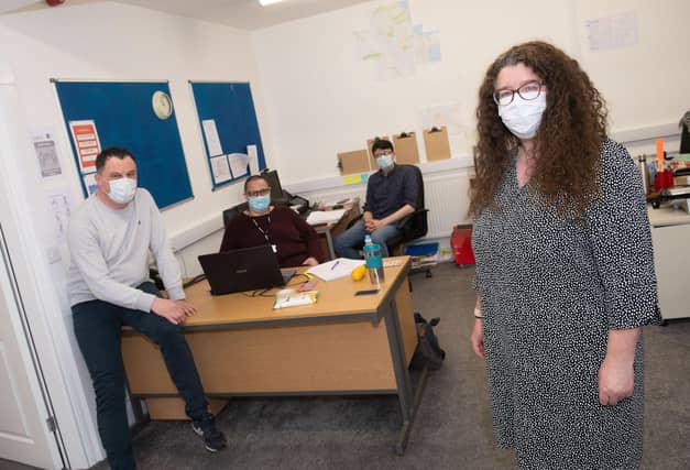 From left: Carl Maw, Operations Manager, Anja Davis, Volunteer, Elvan Cankar, Apprentice Administrator and Catherine Mason, Service and Volunteer Manager