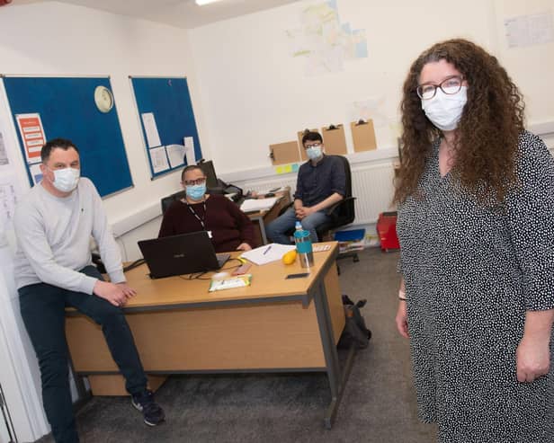 From left: Carl Maw, Operations Manager, Anja Davis, Volunteer, Elvan Cankar, Apprentice Administrator and Catherine Mason, Service and Volunteer Manager